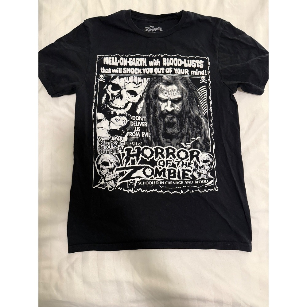 Rob Zombie 2024 Tour T-Shirt Horror Of The Zombie Black Concert Tee Small